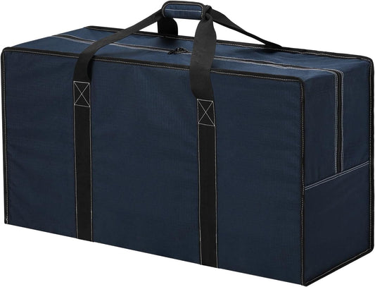 105L Extra Large Duffle Bag - 32.5 inch Heavy Duty & Water Resistant Duffel Bag Durable Luggage Storage Bag for Camping, Travel, Sports (Navy Blue)