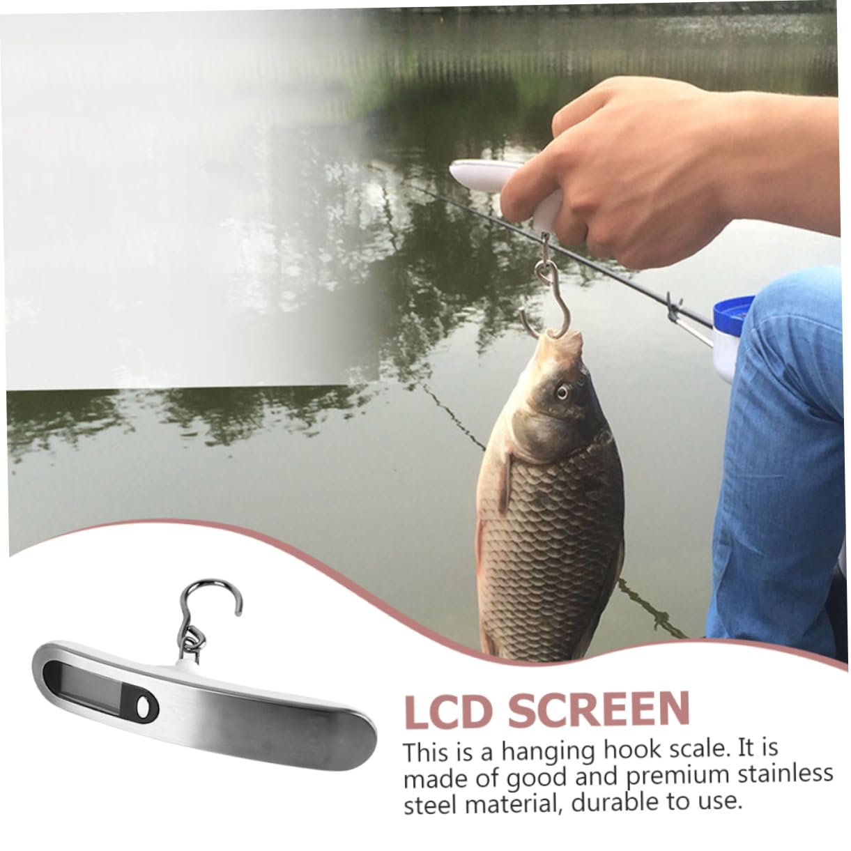 Digital Baggage Weighing Scale 0.1lb Accuracy Portable Handheld Luggage Weigher