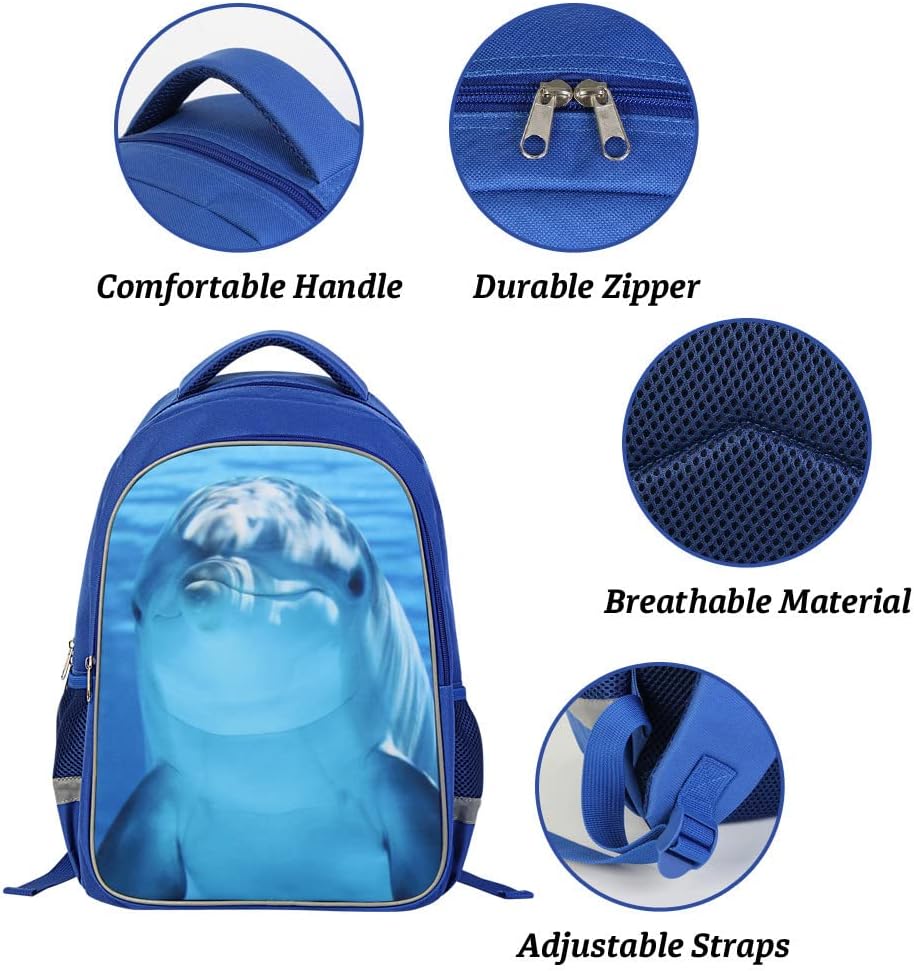 Luminous 3D Print School Backpack Large Capacity Lightweight Students Bookbag for Kids