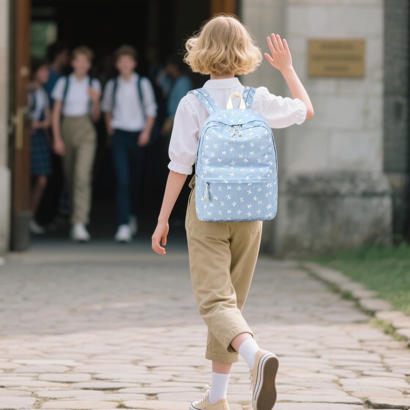 LEDAOU School Backpack Teen Girls Lightweight Bookbag Elementary Middle School Backpacks College Laptop Bag Travel Daypack