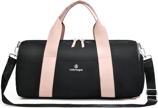 Gym Bag for Women, Duffle Bag for Travel with Shoe Compartment and Wet Pocket, Lightweight Carry on Weekender Duffel Bags, Water Resistant