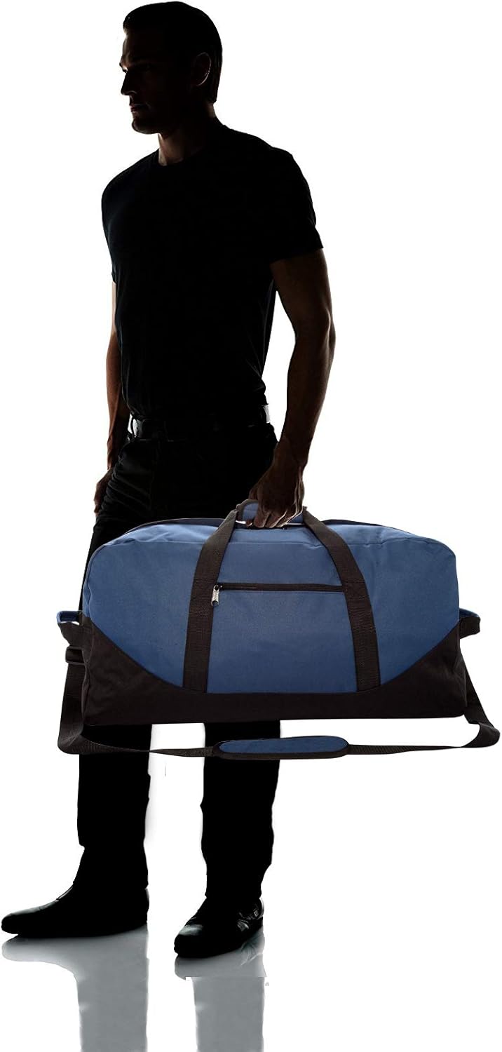 DALIX 25" Big Adventure Large Gym Sports Duffle Bag (Black Grey Navy Blue Red Camo)