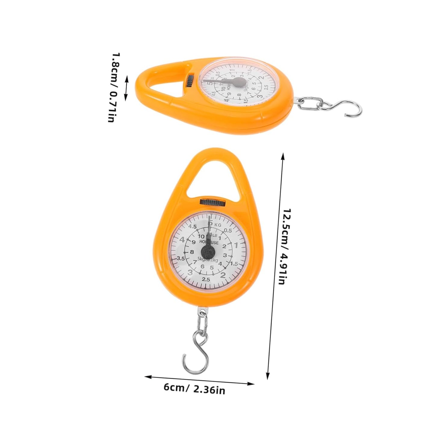 4pcs Travel Weight Scale Digital Luggage Scale Compact Spring Built-in Hook for Convenient Use