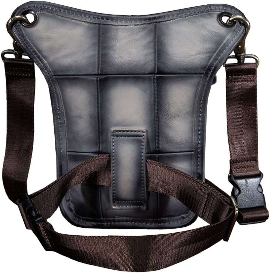 Leather Waist Pack Drop Leg Bag for Men Women Belt Bumbag Multi-Purpose Motorcycle Bike Outdoor Sports Tactical Cycling Riding Hiking Camping Pouch