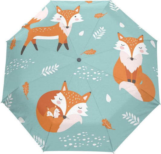 Automatic Umbrella One Touch Auto Open and Close Button Compact Travel Umbrella for Women Men Kid