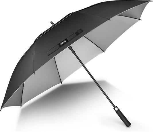 NINEMAX UV Protection Golf Umbrella 62/68 Inch, Sun Umbrellas UV Blocking UPF 50 for Rain Windproof Auto Open Vented Double Canopy