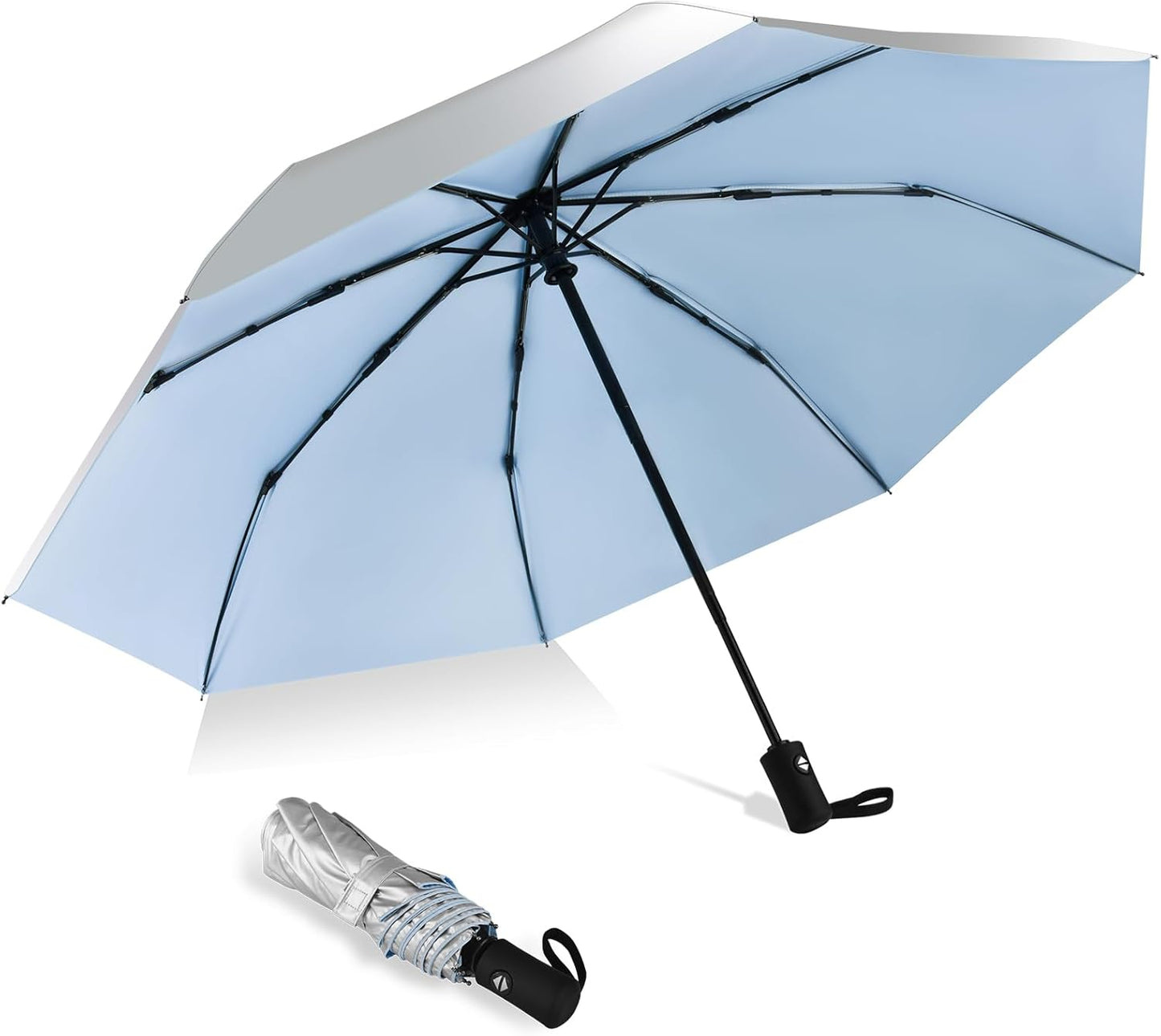 42/46/50inch Compact Umbrella Travel Size Umbrellas for Rain Waterproof And Wind Resistant Auto Open Close UPF 50+ UV Umbrella Sun Umbrellas UV Protection