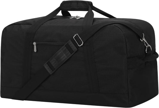 21 inch Gym Bag for Men - 40L Travel Duffel Bag Sport Duffle Bags for Weekend Overnight with Bottom Support (Black）