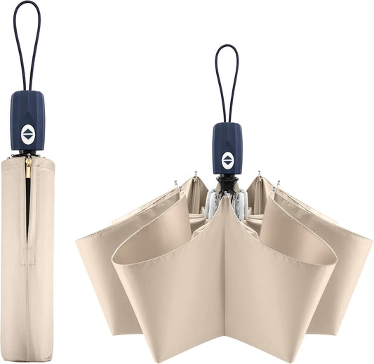 FDJASGY UV Sun Umbrella Compact Folding Travel Umbrella Auto Open Close Compact Folding Rain Umbrellas for Women Men Blocking UV 99.98%