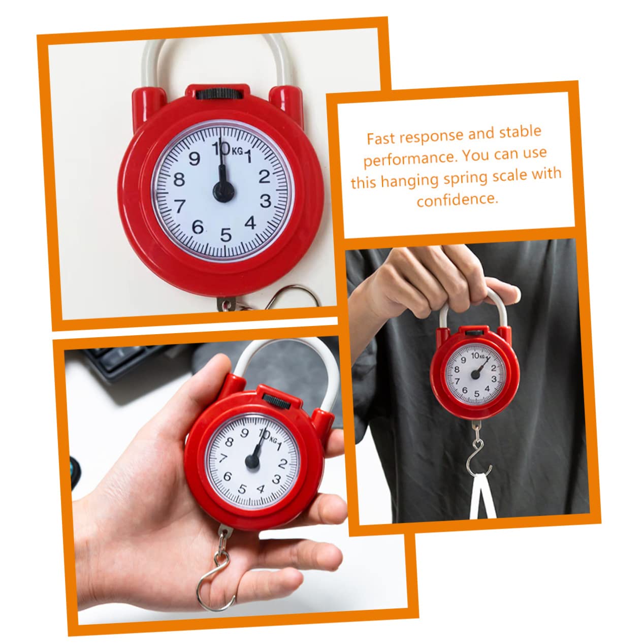 SUPVOX Portable Electronic Hanging Scale High Precision Weight Scale with Hook Lightweight Handheld for Home Use Travel and Outdoor Activities