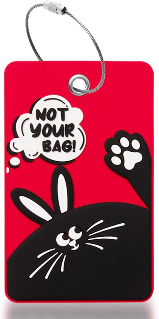 1pcs 2303 Bright Silicone Luggage tag (Red)