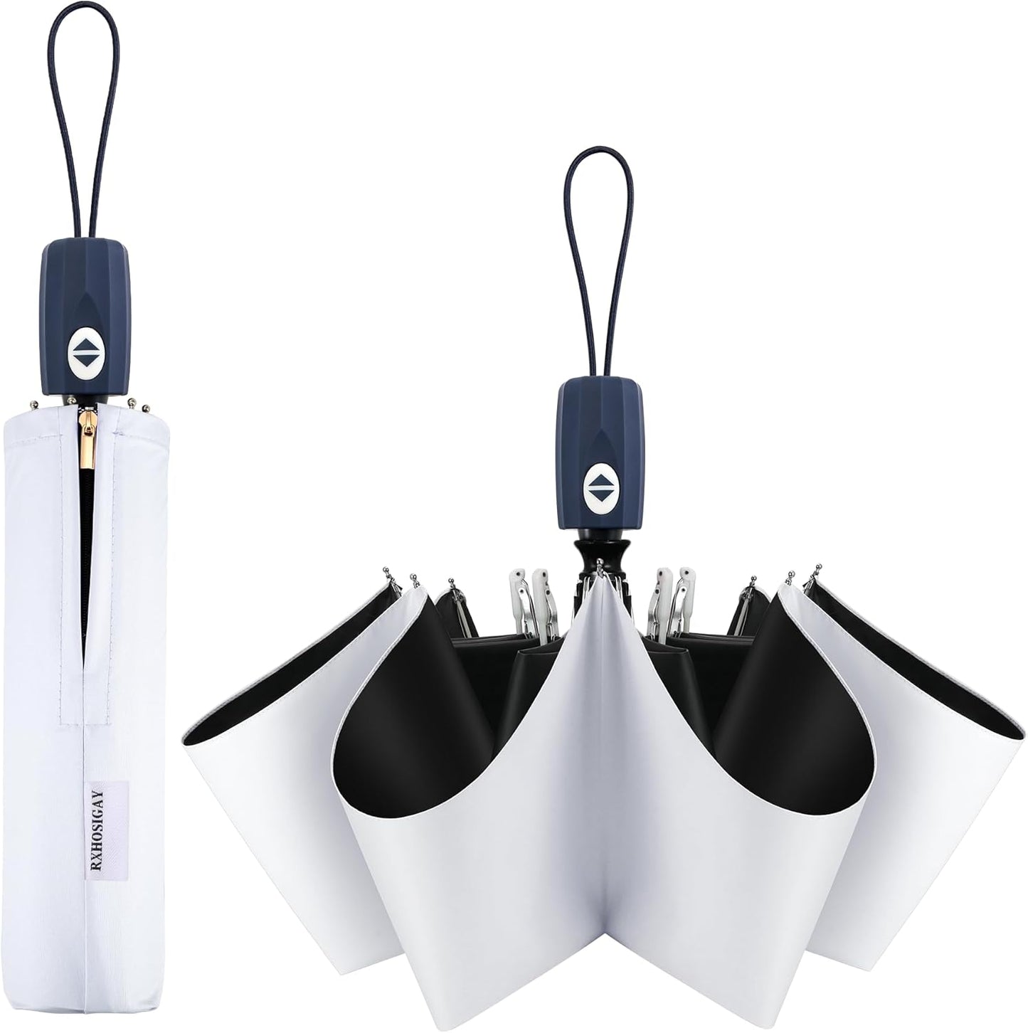 Color Glue Coating Sun Umbrella UV Protection Compact Folding Windproof Parasols Travel Auto Open Close Blocking UV 99.98%