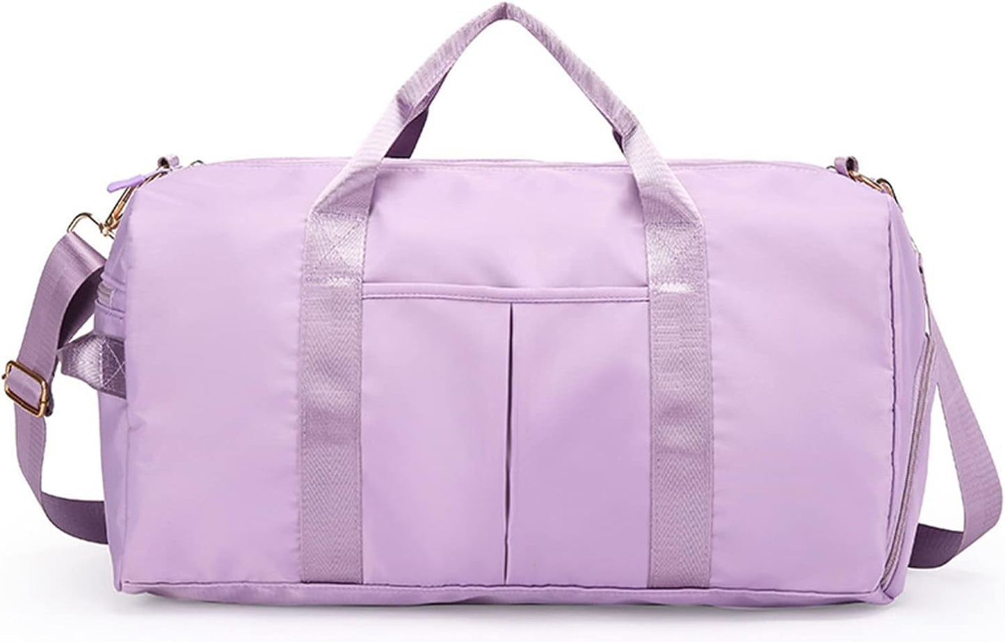 KARRESLY Sports Gym Bag for Women or Men Travel Duffel Bag with Wet Pocket and Shoes Compartment for Training Swim Yoga(Light purple) free size