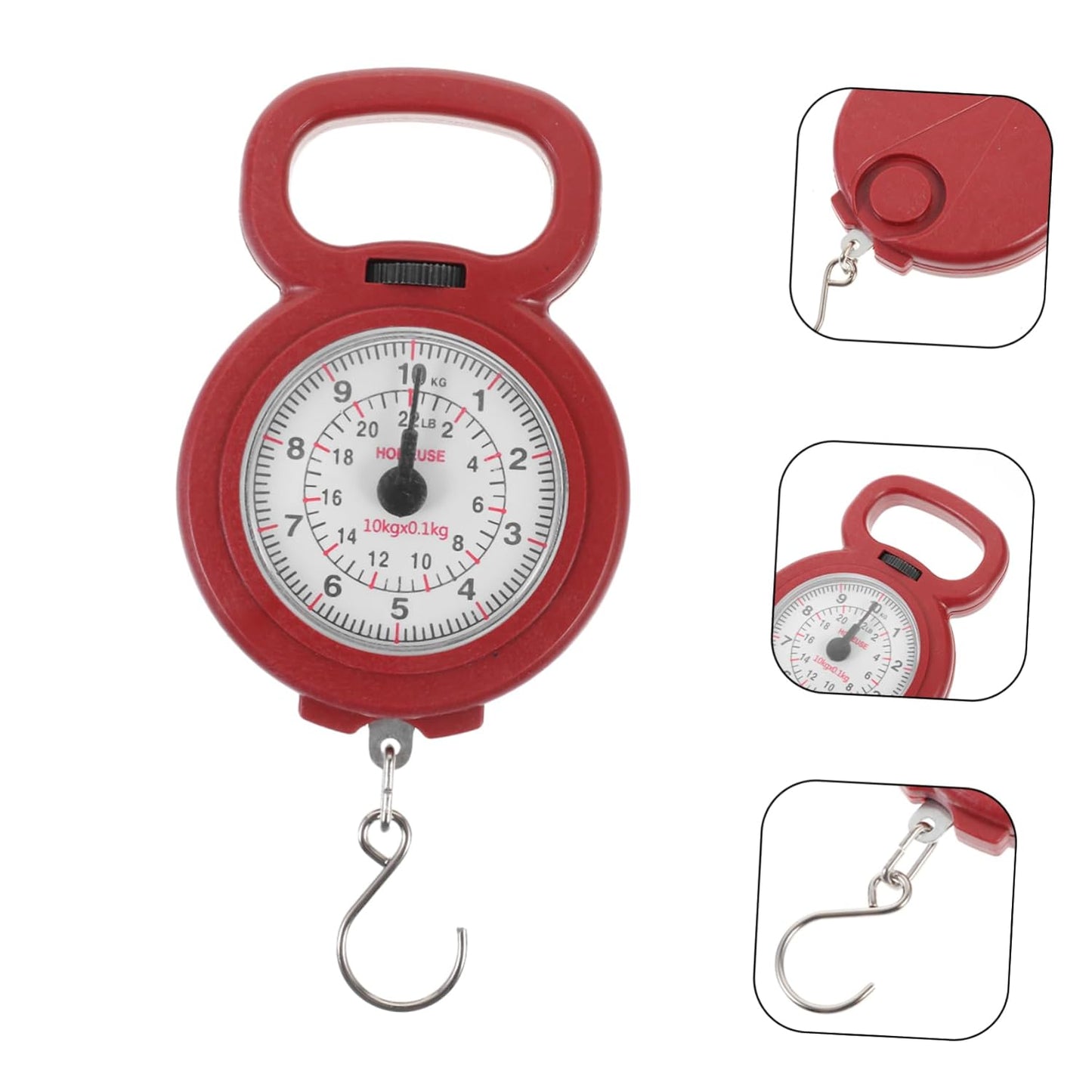10kg Handheld Scale Small Hanging Scale for Luggage Portable Digital Easy to Read Display Random Color