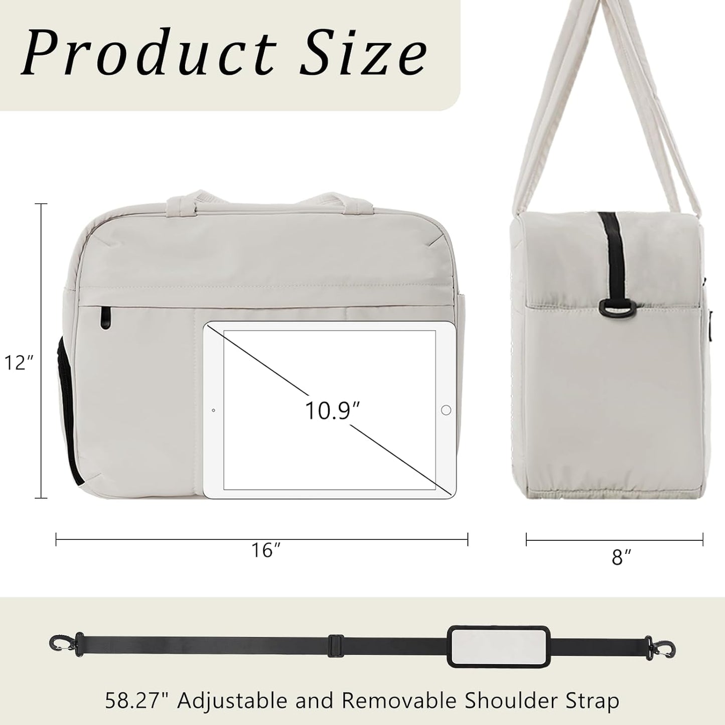 U+U Gym Bag for Women, Duffle Bag with Shoe Compartment Travel Carry on Weekender Bag, Personal Item Travel Bag for Overnight, Water Resistant