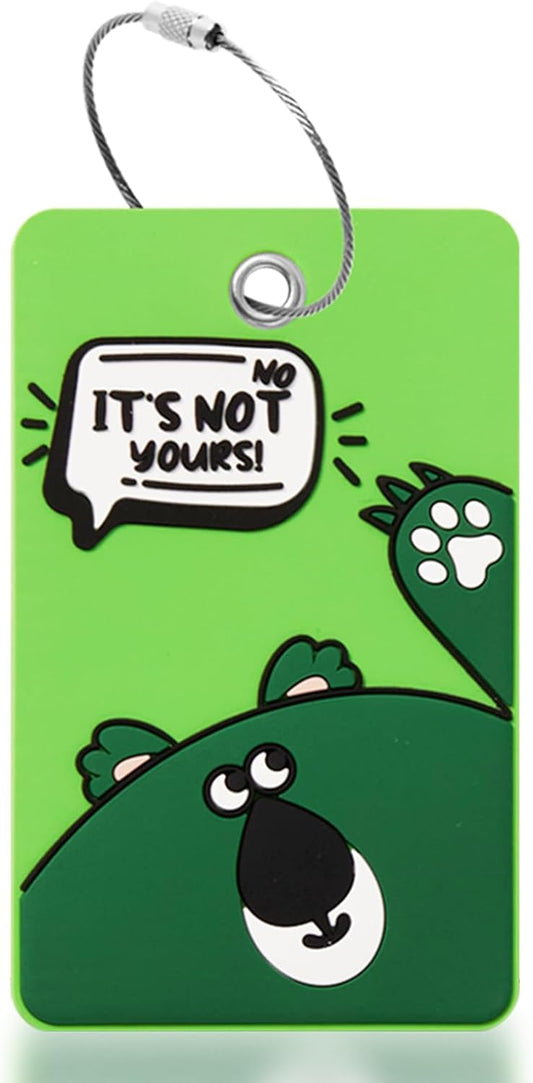 1pcs 2303 Bright Silicone Luggage tag (Green)