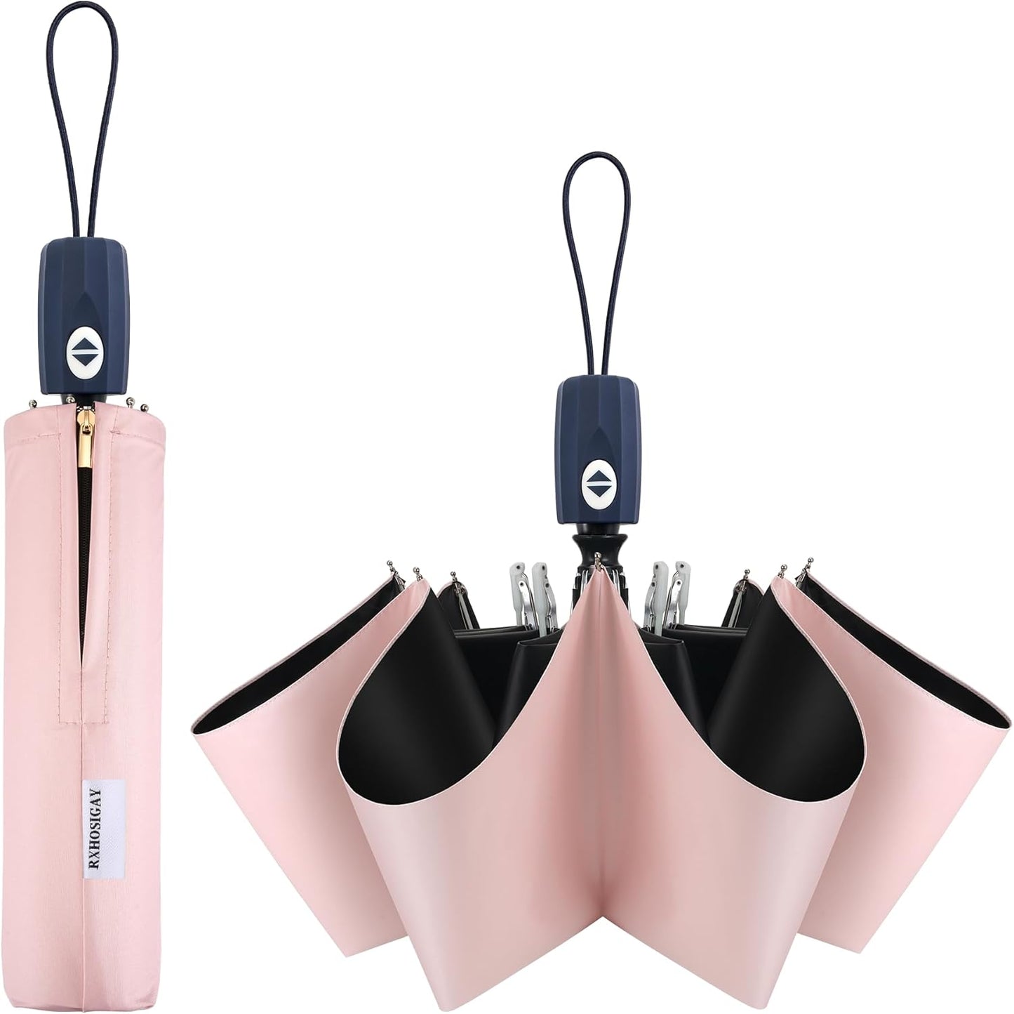 Color Glue Coating Sun Umbrella UV Protection Compact Folding Windproof Parasols Travel Auto Open Close Blocking UV 99.98%