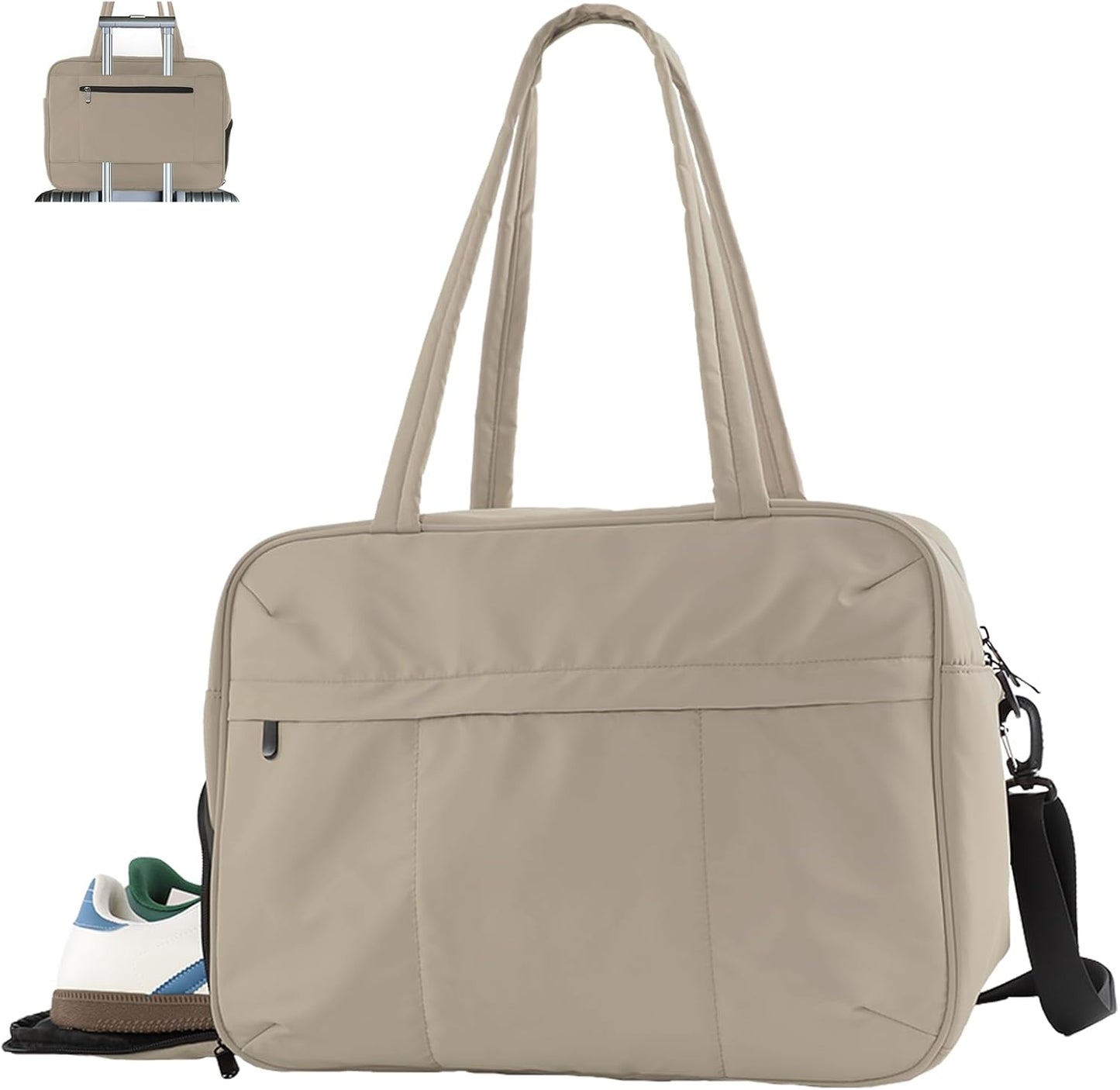 U+U Gym Bag for Women, Duffle Bag with Shoe Compartment Travel Carry on Weekender Bag, Personal Item Travel Bag for Overnight, Water Resistant