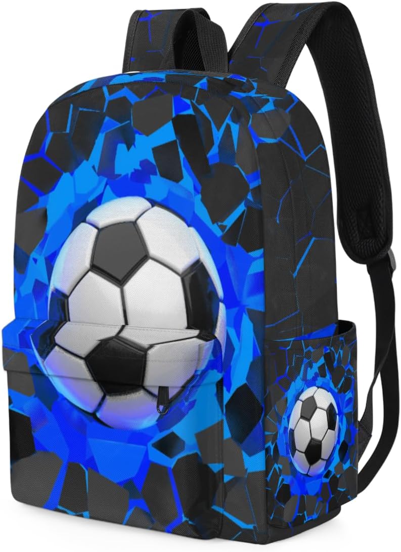 Sport Football Ball Kids Backpack for Boys Girls Soccer Sport Preschool Toddler Backpack Kindergarten Nursery Bookbag Travel Children Lightweight School Bag