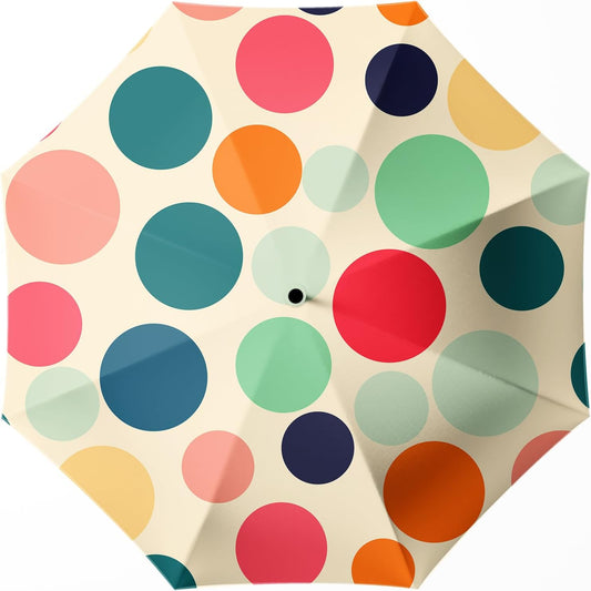 Small Compact Travel Automatic Folding Umbrella for Women, Portable Lightweight, Rain, Wind, UV Sun Shade