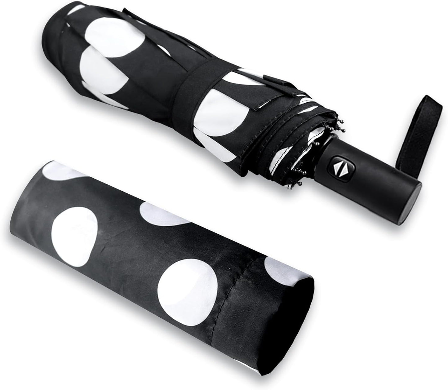 Travel Essentials Umbrella Windproof Compact Collapsible Light, Automatic, Strong and Portable, Wind Resistant Folding Small Umbrella for Rain