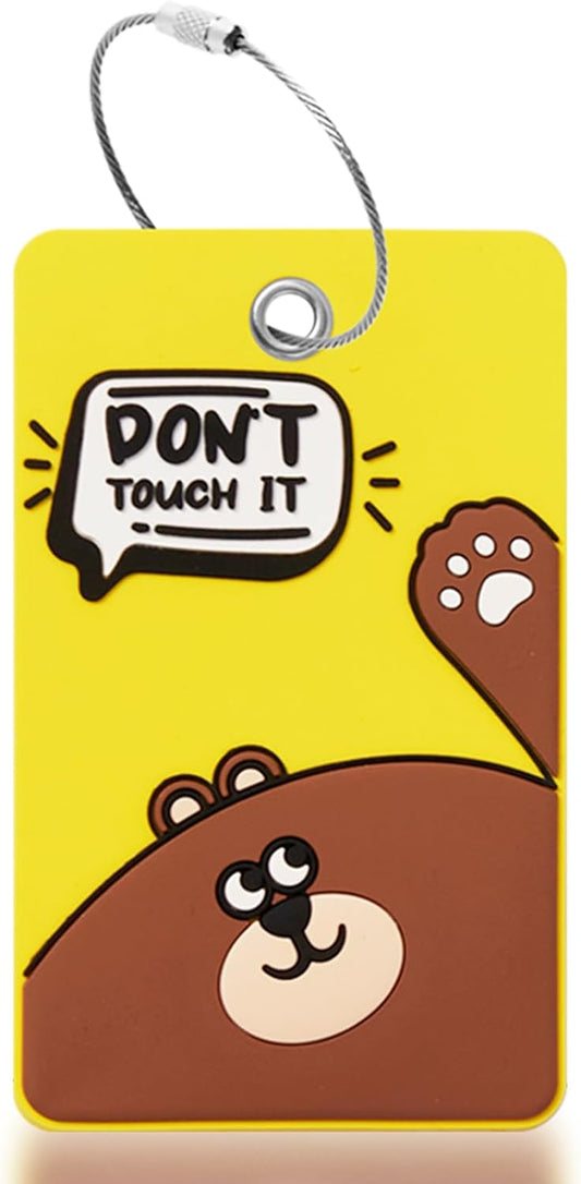 1pcs 2303 Bright Silicone Luggage tag (Yellow)