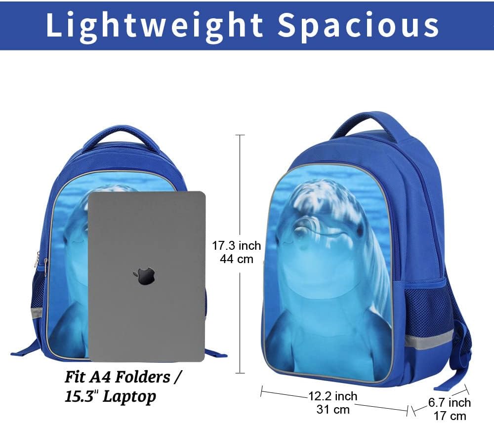 Luminous 3D Print School Backpack Large Capacity Lightweight Students Bookbag for Kids