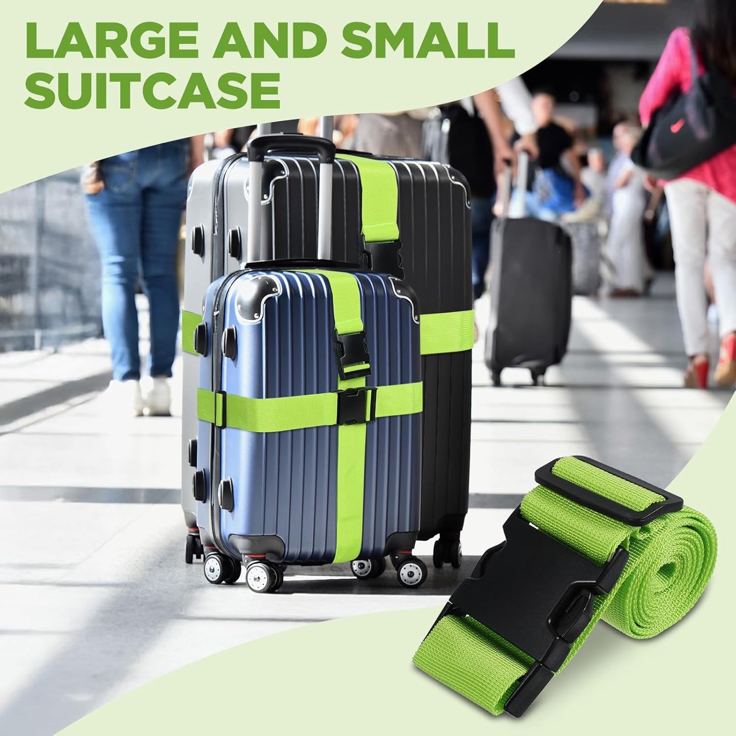 12 Pcs Luggage Straps for Suitcases, Travel Belt Suitcase Belt, Suitcase Straps, Luggage Belt Strap, Travel Straps for Luggage, Luggage Band Bag Straps