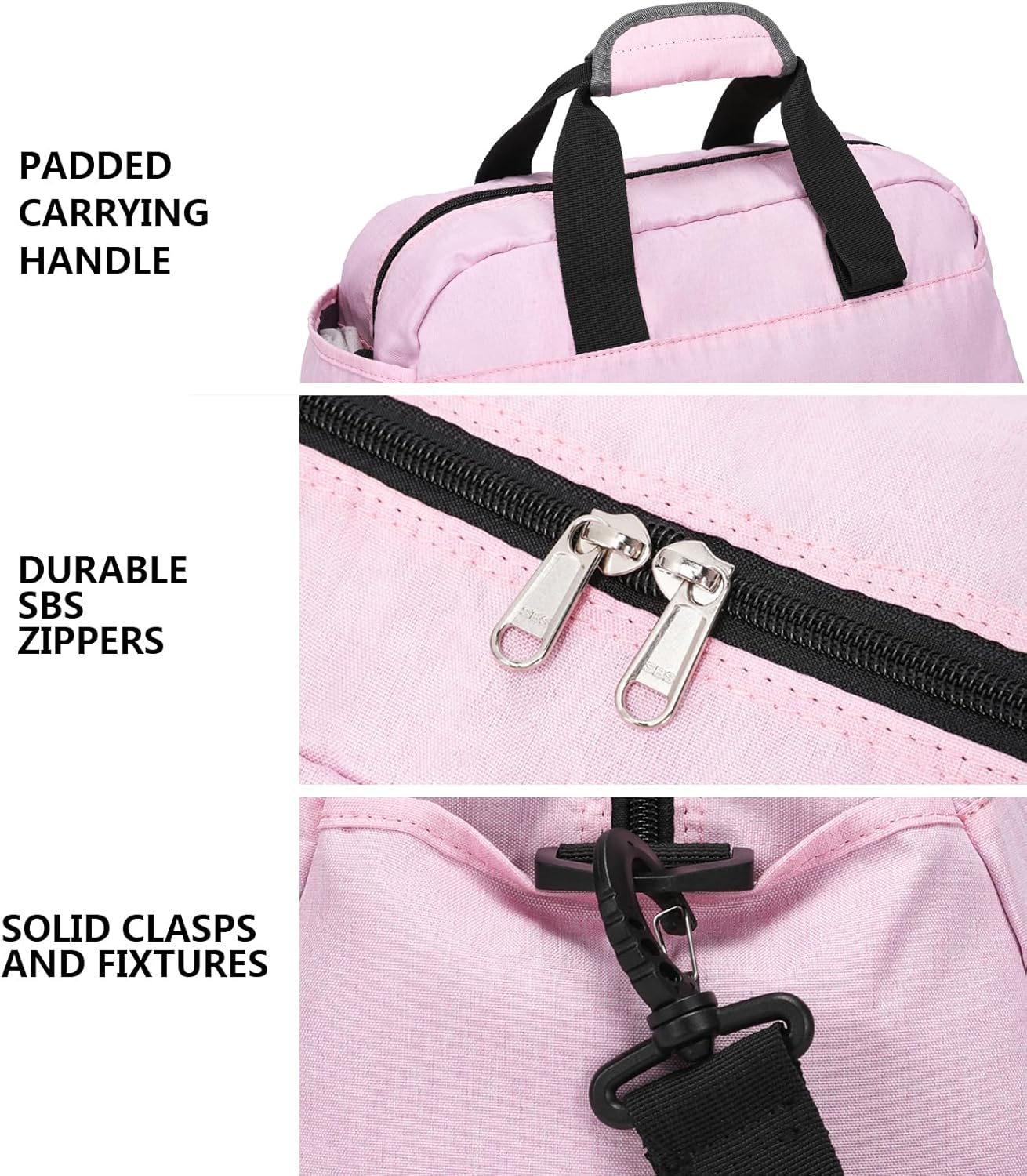 14 inch Small Gym Bag for Women & Men, Mini Duffel Bag for Travel Sports Lightweight Carry On Bag, Pink