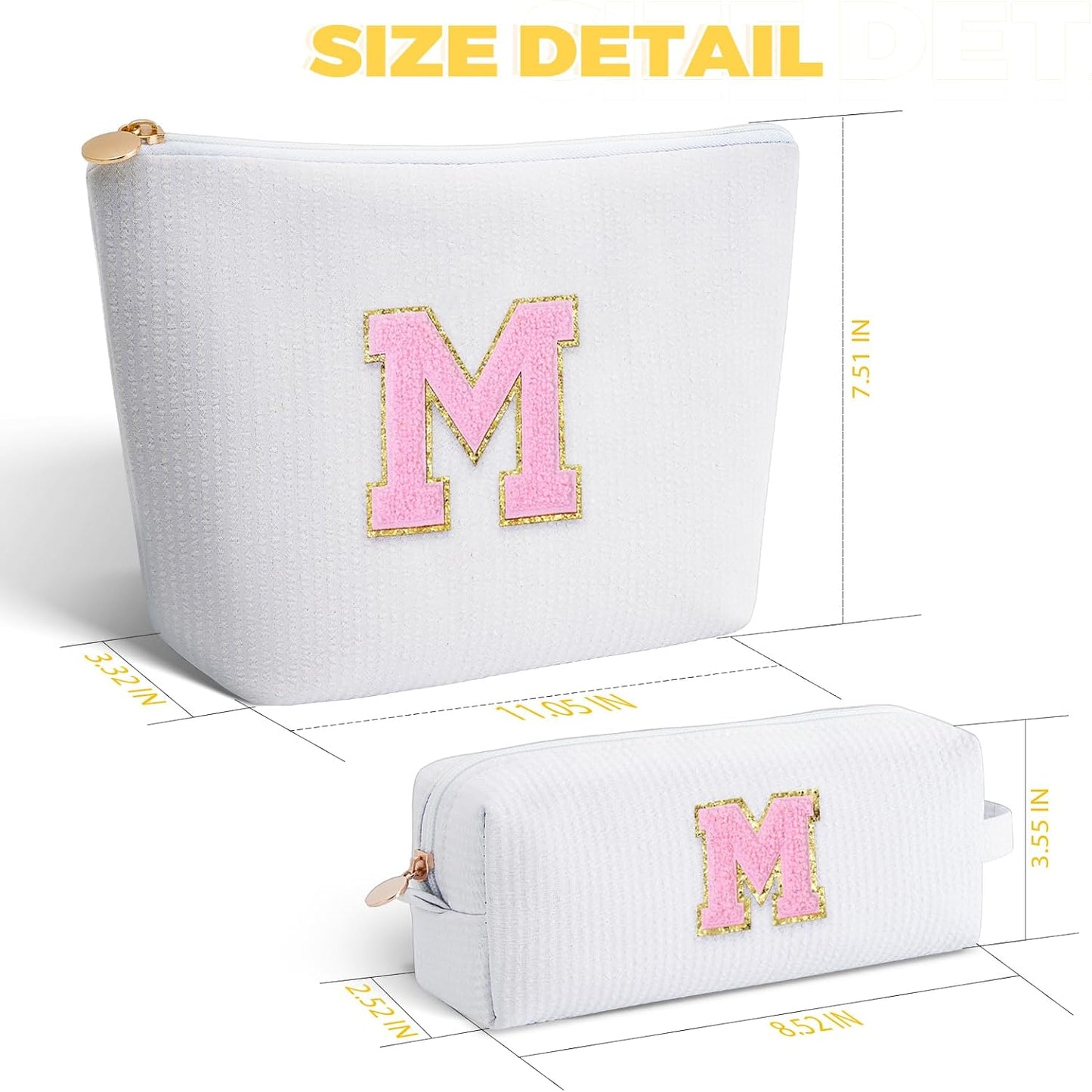 Mothers Day Gifts for Mom,Mum Gifts from Daughter,Birthday Gifts for Wife Sister Her,Mother in Law Gift,Mama Gifts Idea,Makeup Bag Set Cosmetic Bag - White,M