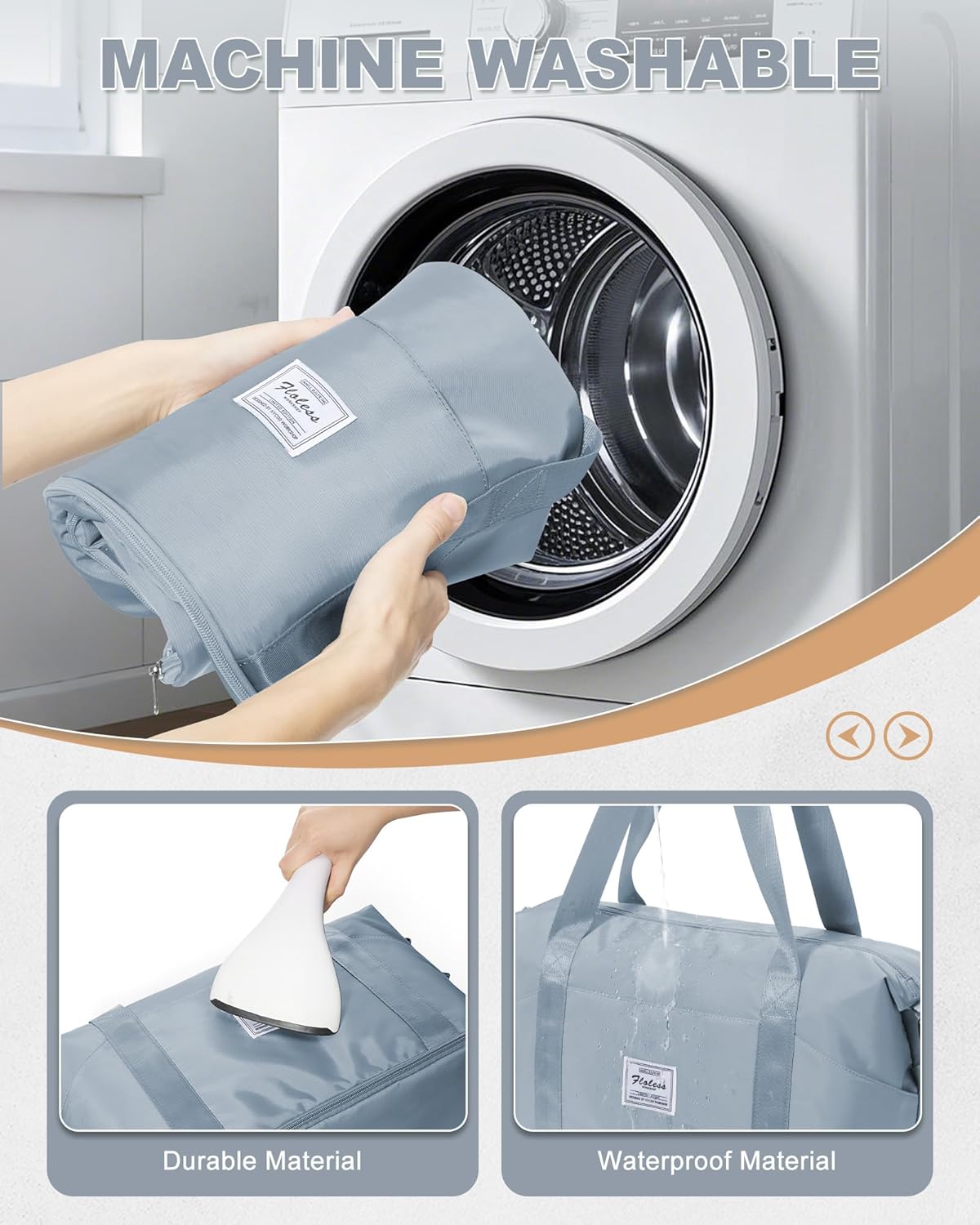 Travel Duffel Bag, Sports Tote Gym Bag, Shoulder Weekender Overnight Bag for Women