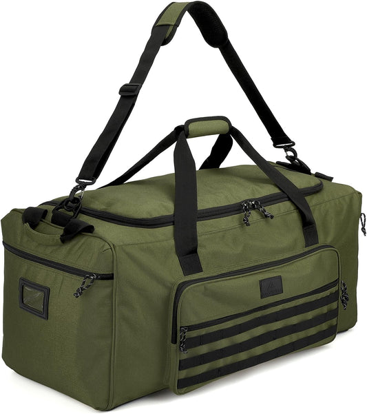 125L Extra Large Gym Duffle Bag for Men Women with Shoes Compartment Heavy Duty Tactical Sports Duffel Bag Big Football Baseball Basketball Soccer Hockey Team Equipment Bag, Green