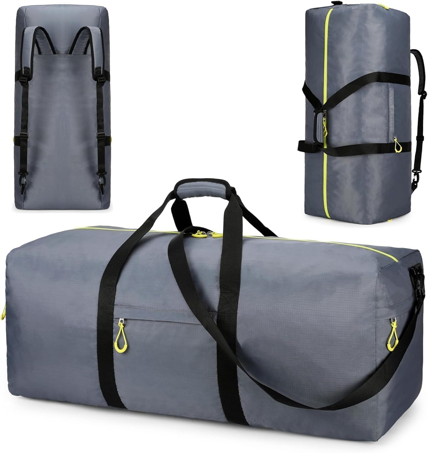 100L Extra Large Duffle Bag Lightweight, Travel Duffel Bag Foldable for Men Women, Water-Resistant & Durable, Grey