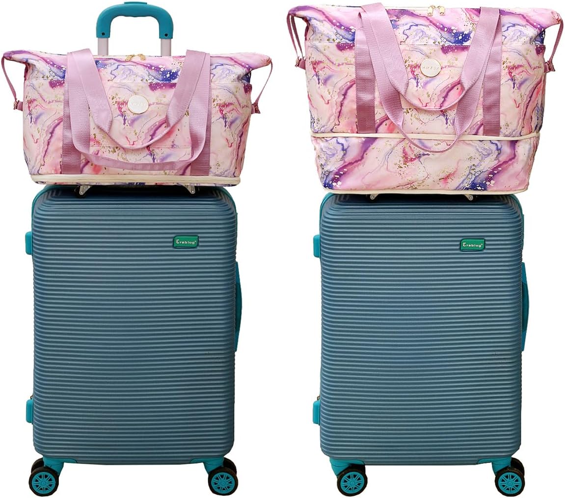 Large Travel Duffel Bag With Wheels Waterproof Lightweight, Sports Tote Gym Bag, Carry on Luggage with Dry&Wet Separation for Gym, Vacation