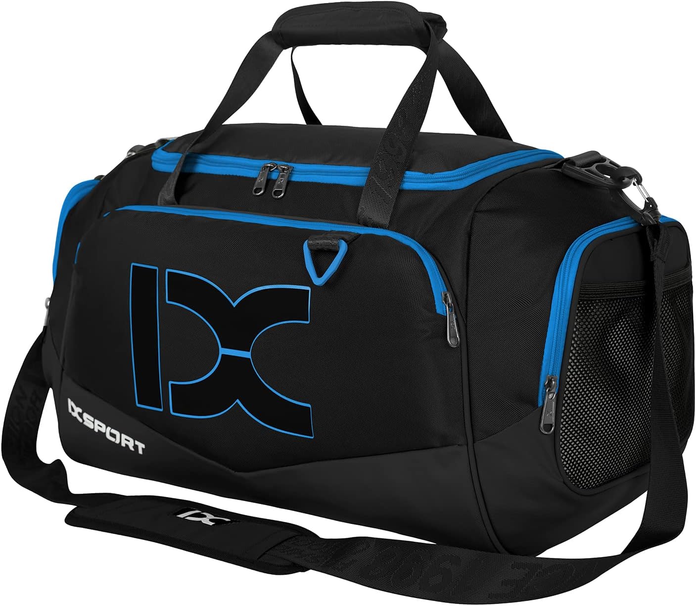 Sports Gym Bag，INOXTO Travel Duffel Bag with Dry Wet Pocket And Shoe CompartmentFor Women and Men，40L/55L Fitness Waterproof Weekender Bag For Swim Sports Travel Working Out (Black blue, 40L)
