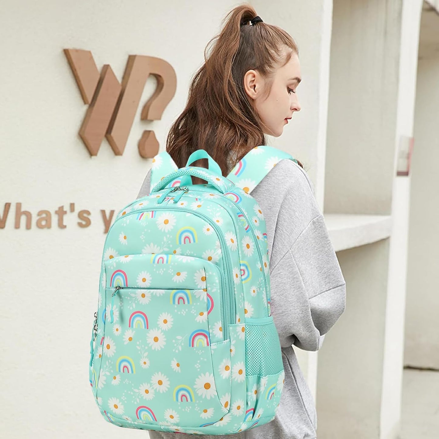 LEDAOU School Backpack for Girls Boys Kids Bookbag Elementary Primary Middle School Bag Travel Back Pack for Ages 6-14