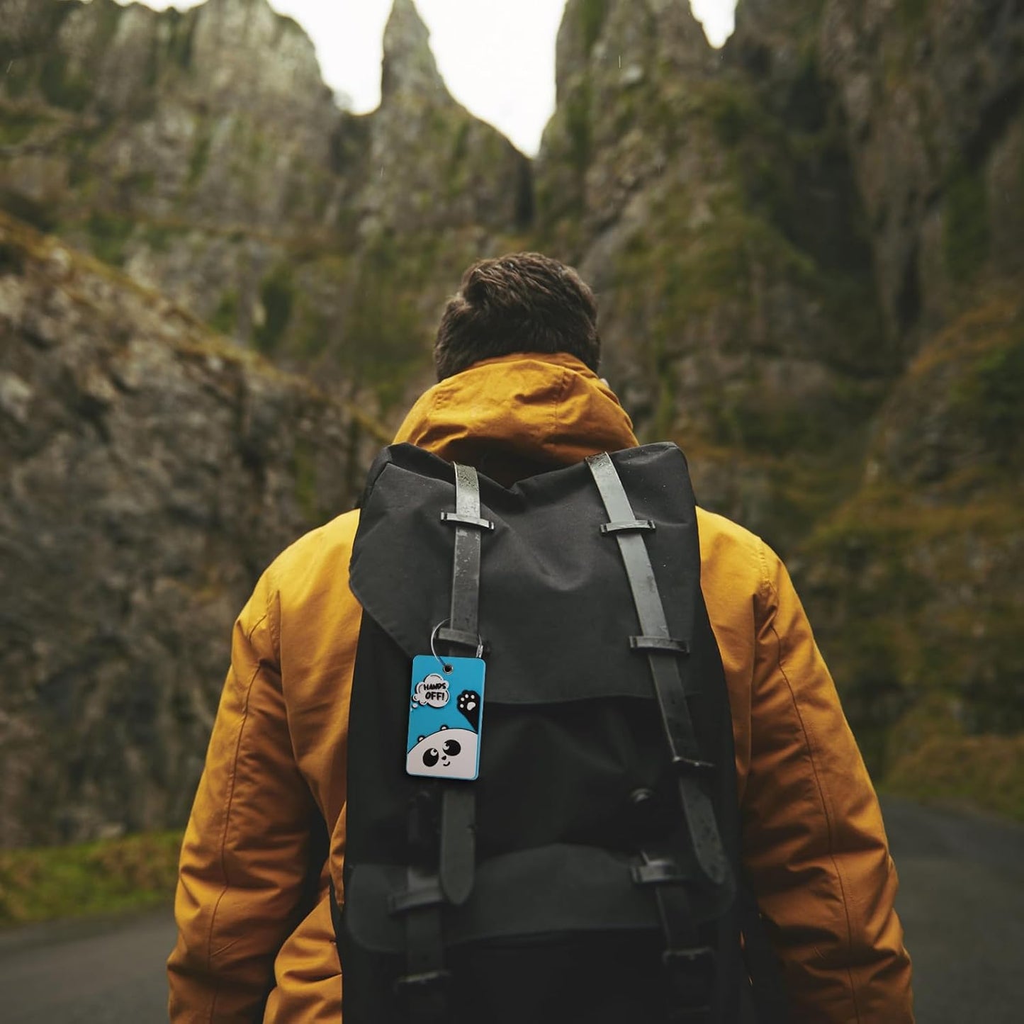 1pcs 2303 Bright Silicone Luggage tag (Blue)