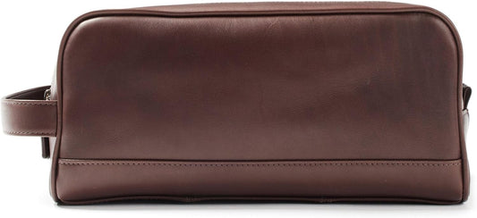 Leatherology Premium Mahogany Double Zip Toiletry Bag