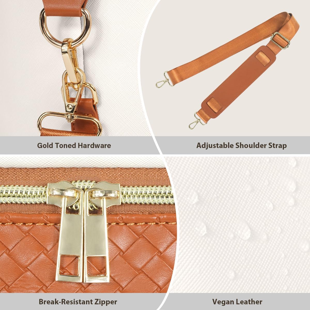 Leather Weekender Bags for Women, Travel Duffel Bag PU Overnight Bag Carry On Tote Bag with Shoe Compartment Wet Pocket