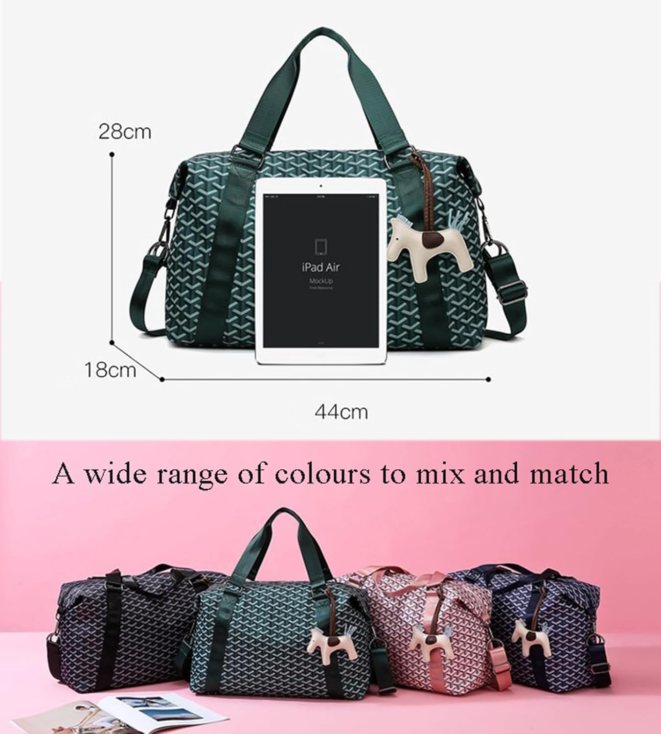 Sports Duffel Bag Travel Bag Weekender Bag Overnight Duffel Bag Gym Bag With Wet Pocket Green