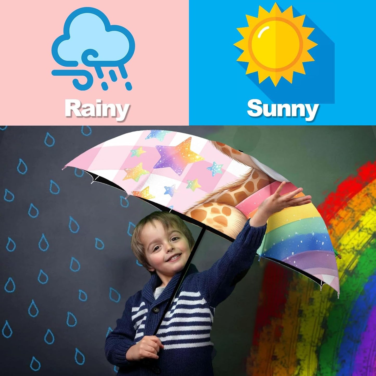 Small Travel Folding Umbrella for Girl, Portable, UV, SunShade, Compact, Automatic, Rain & Wind