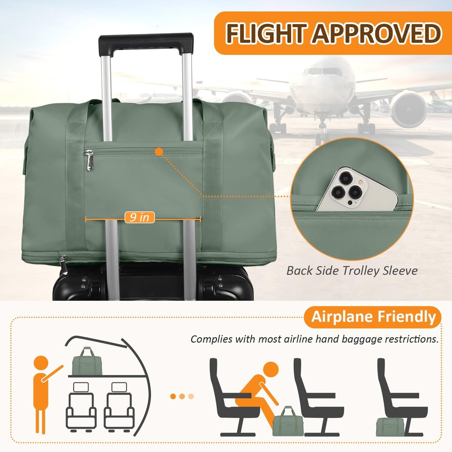 Expandable Travel Duffle Bags Weekender Overnight Bags for Women Men Hospital Bag for Women Labor Delivery with Toiletry Bag Waterproof