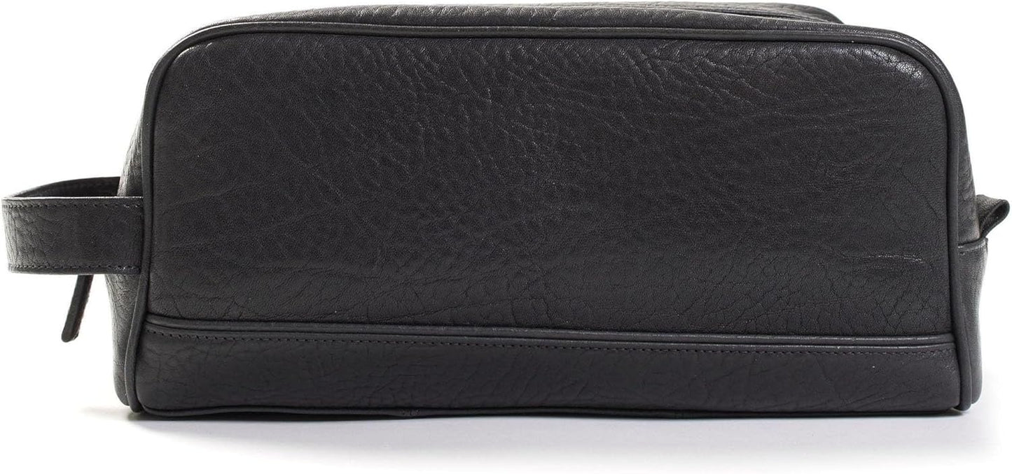 Leatherology Premium Ebony Double Zip Toiletry Bag
