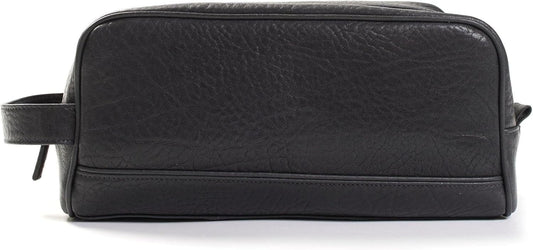Leatherology Premium Ebony Double Zip Toiletry Bag