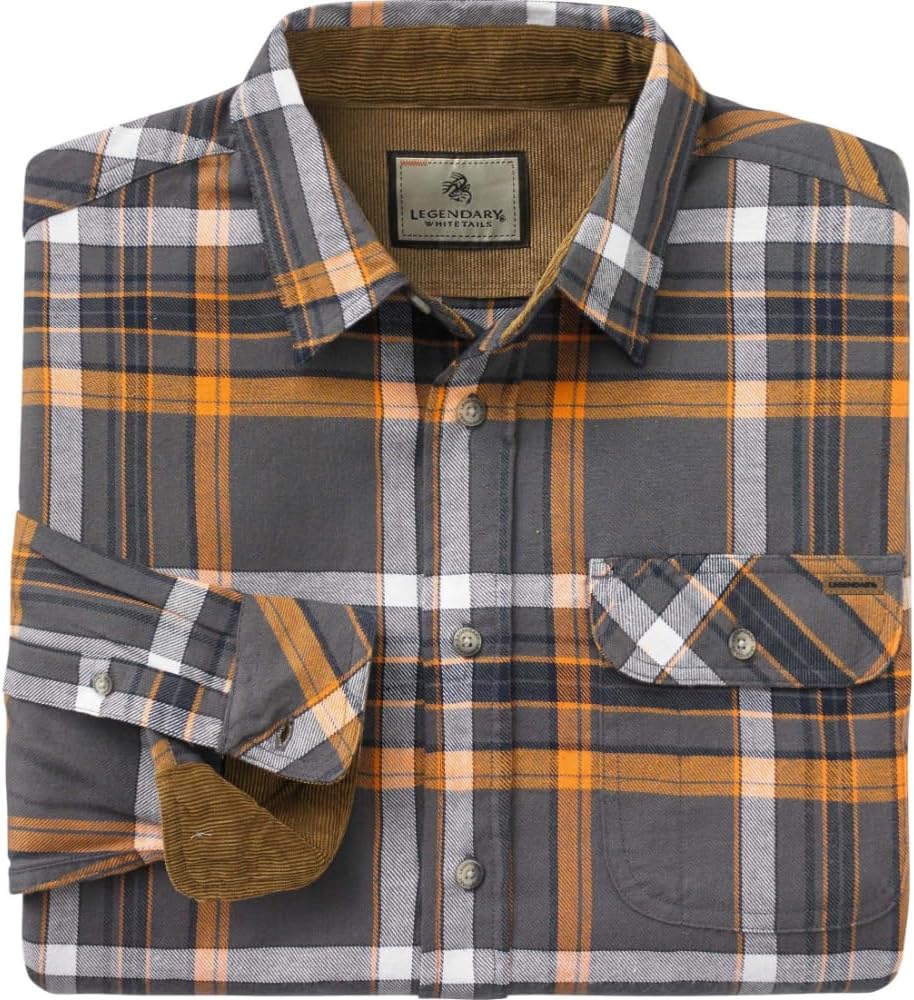 Legendary Whitetails Men's Flannel Shirt Long Sleeve Button Down 100% Cotton