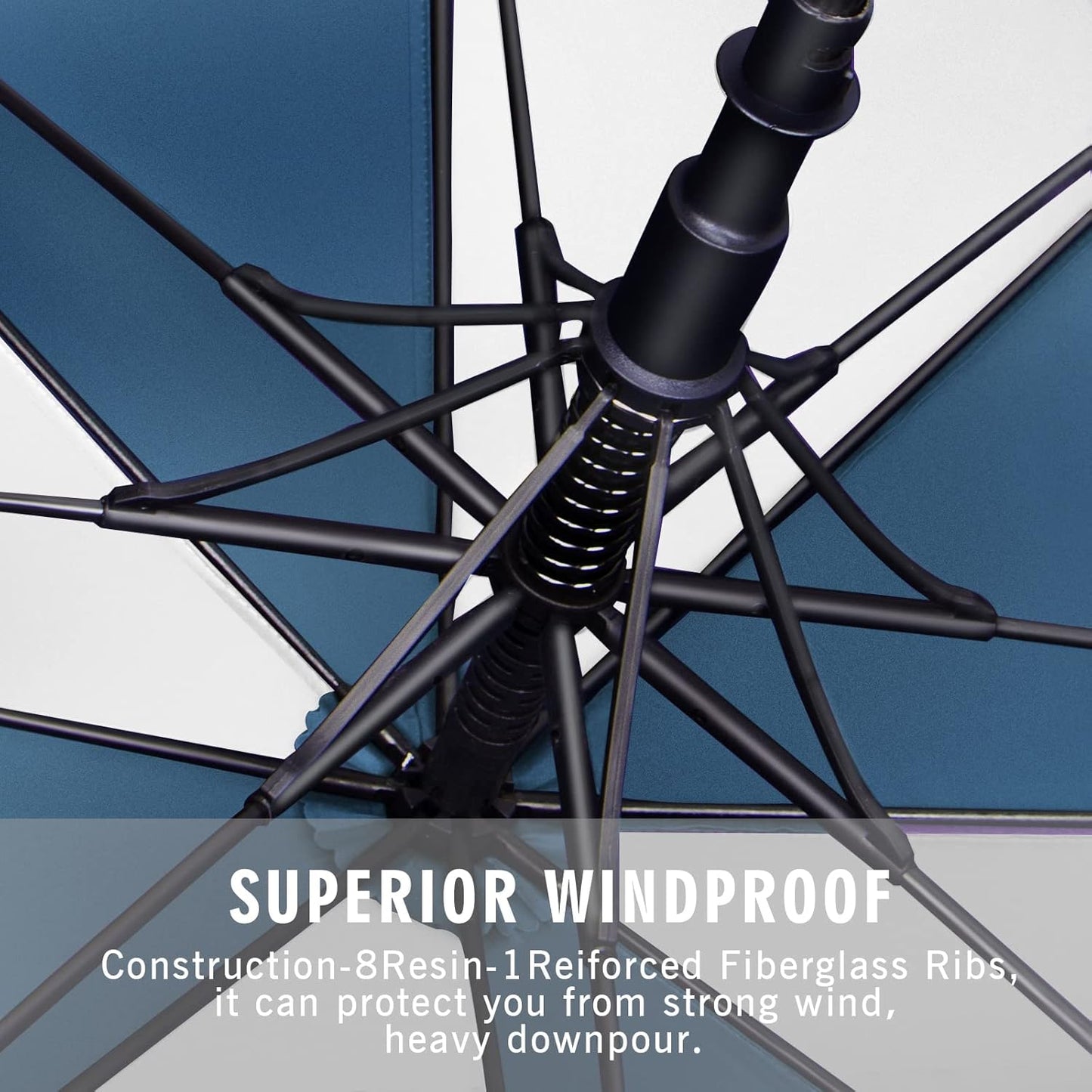 ZOMAKE Golf Umbrella Windproof, Extra Large Oversized Heavy Duty Double Canopy for Rain, Sports Games & Push Cart(51/54/62/68/72Inch)