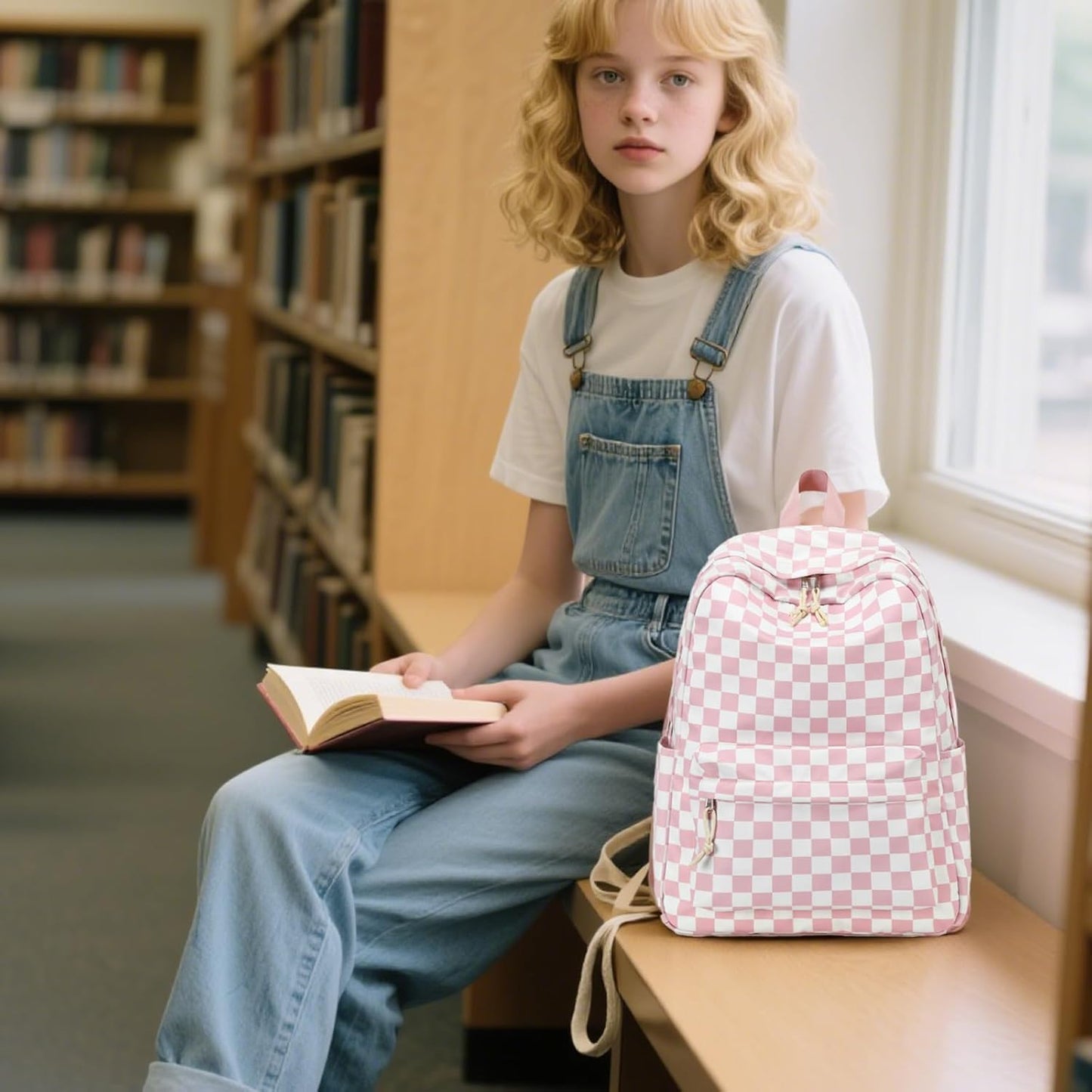 LEDAOU School Backpack Teen Girls Lightweight Bookbag Elementary Middle School Backpacks College Laptop Bag Travel Daypack