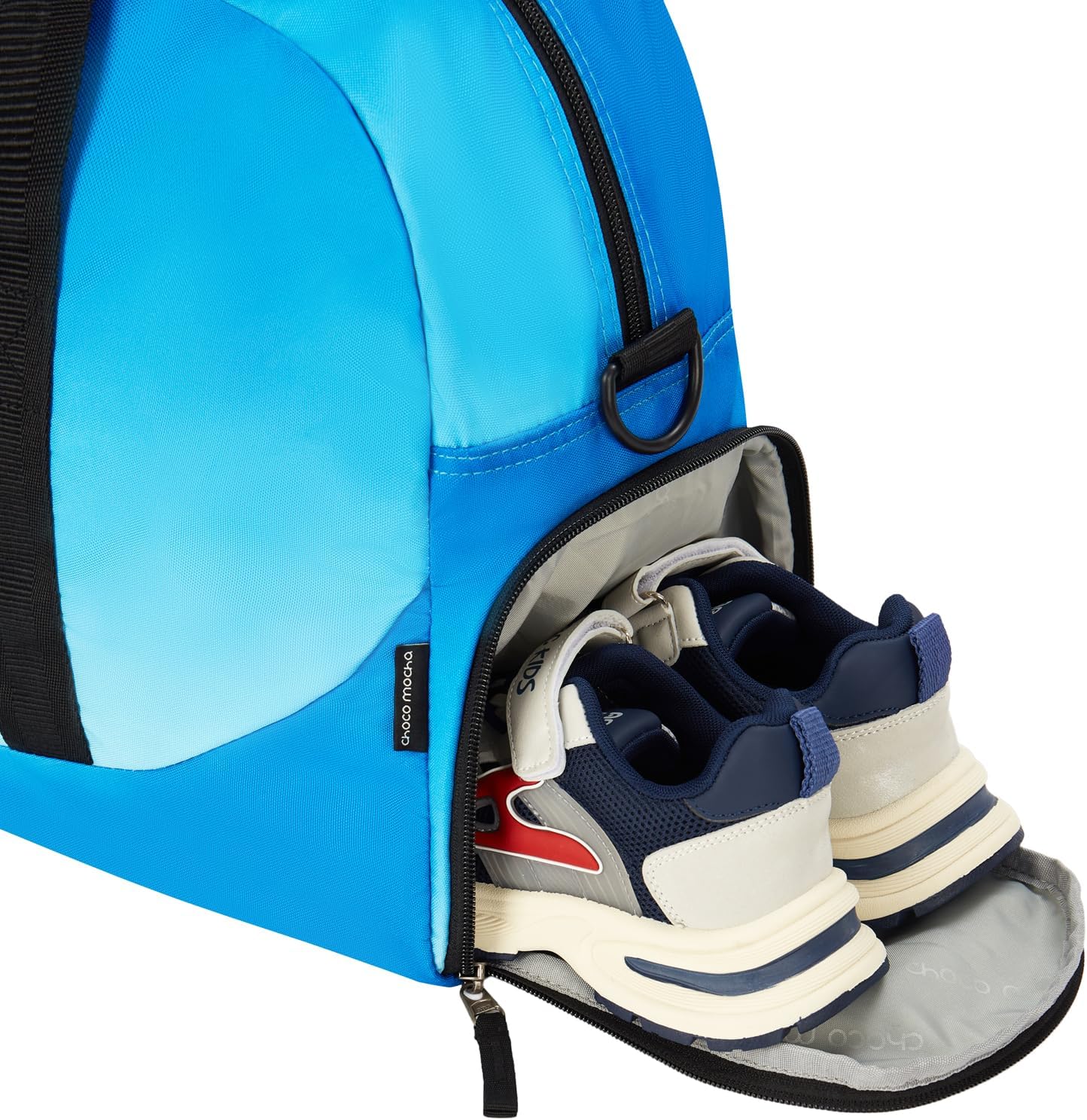 Choco Mocha Kids Duffle Bag Boys - Blue Weekender Overnight Bags for Boy, Fade