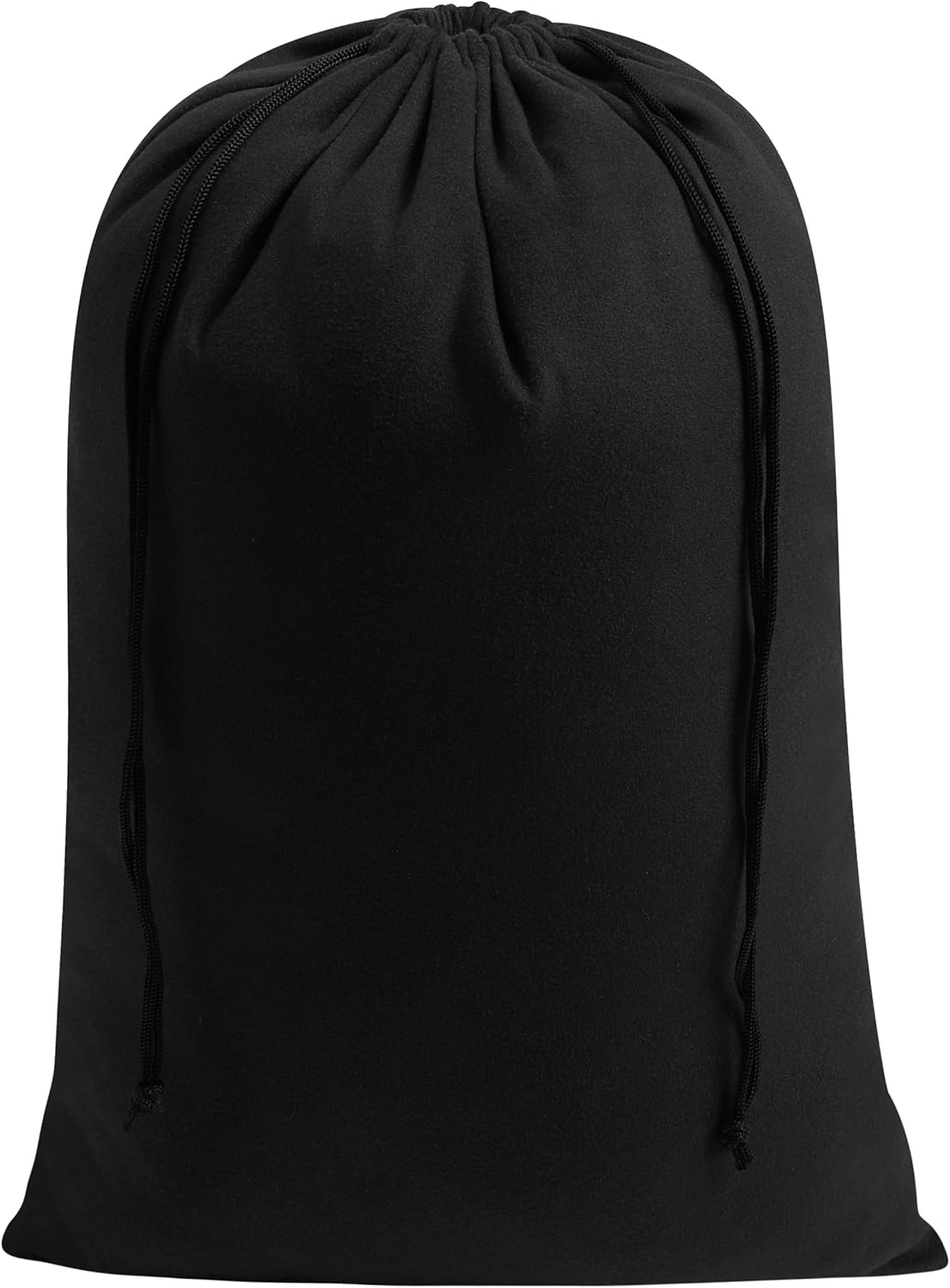 Premium Microfiber Drawstring Bags (Set of 5) – Multipurpose Travel Storage Pouches for Cords, Toiletries, Jewelry, Shoes – Durable Organizer with Strong Drawstring Closure (Black, 10 x 15 Inches)