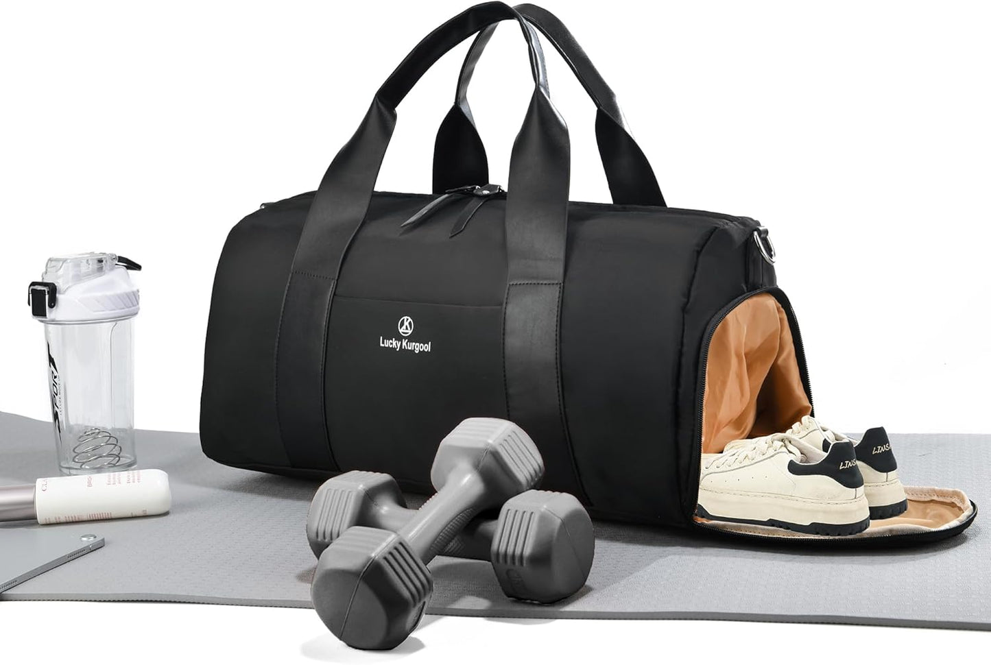 Gym Bag for Women, Duffle Bag for Travel with Shoe Compartment and Wet Pocket, Lightweight Carry on Weekender Duffel Bags, Water Resistant